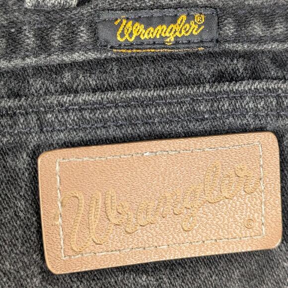 Wrangler 13MWZ Jeans Mens 36x34 Black Denim Vintage USA Made Cowboy Cut Regular - Picture 3 of 4